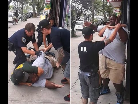 Eric sendo capturado e 'agredido" pelos policiais em Nova York